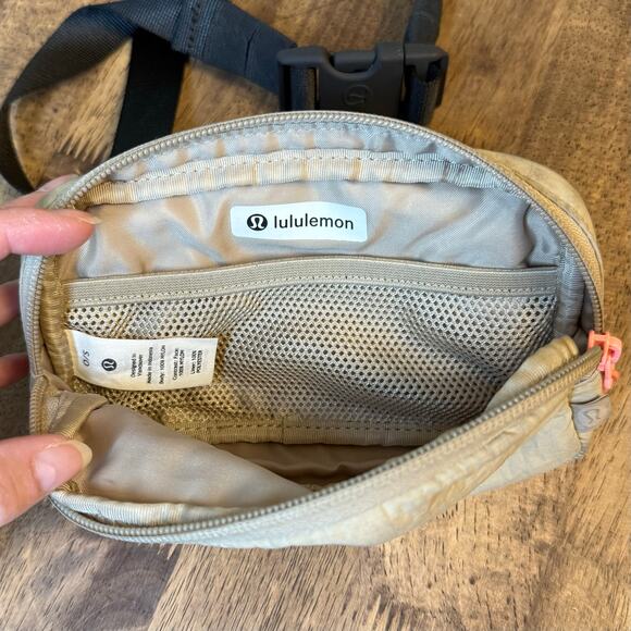 Lululemon Everywhere Mini Belt Bag Ripstop Trench Tan Fanny Pack Crossbody Zip - Picture 8 of 10
